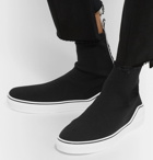 Givenchy - George V Logo-Jacquard Stretch-Knit High-Top Slip-On Sneakers - Men - Black