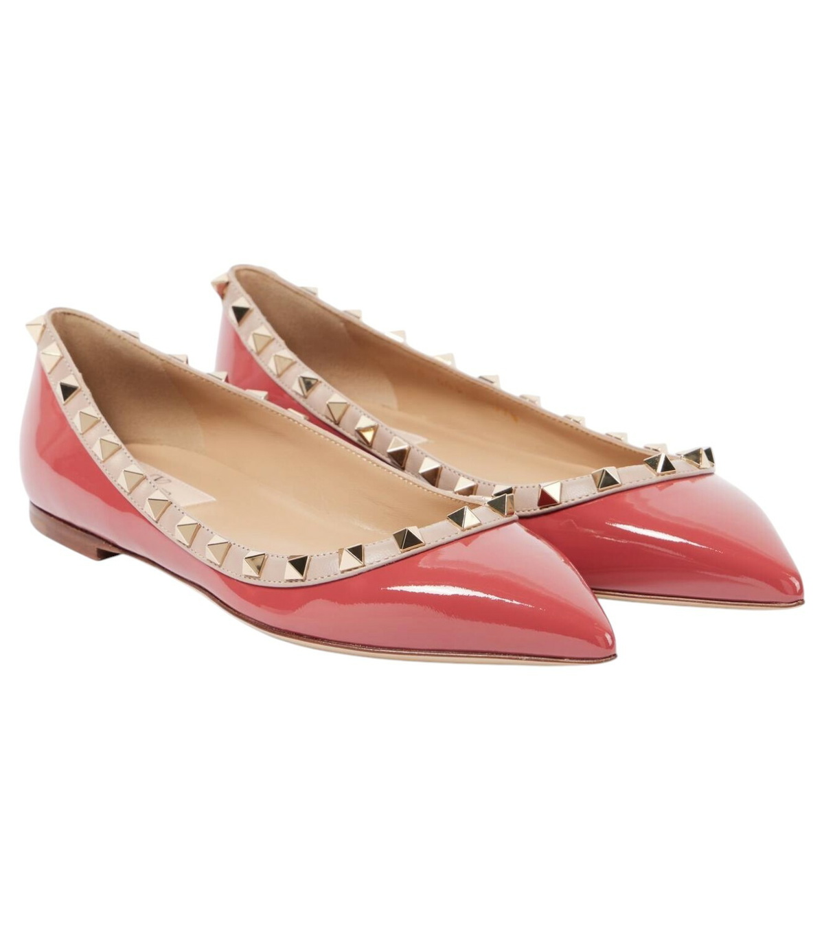 Valentino Garavani Rockstud patent leather ballet flats Valentino Garavani