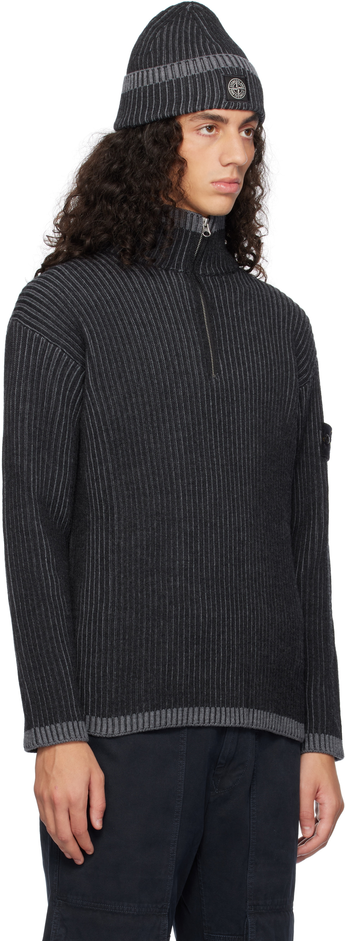 STONE ニットS Stone Island Men's' Zip-Up Knit Sweatshirt in Green | LN-CC®