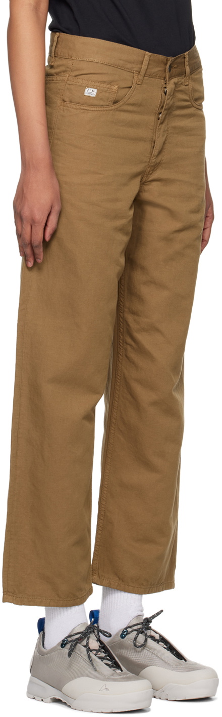 C.P. Company Brown Five-Pocket Trousers