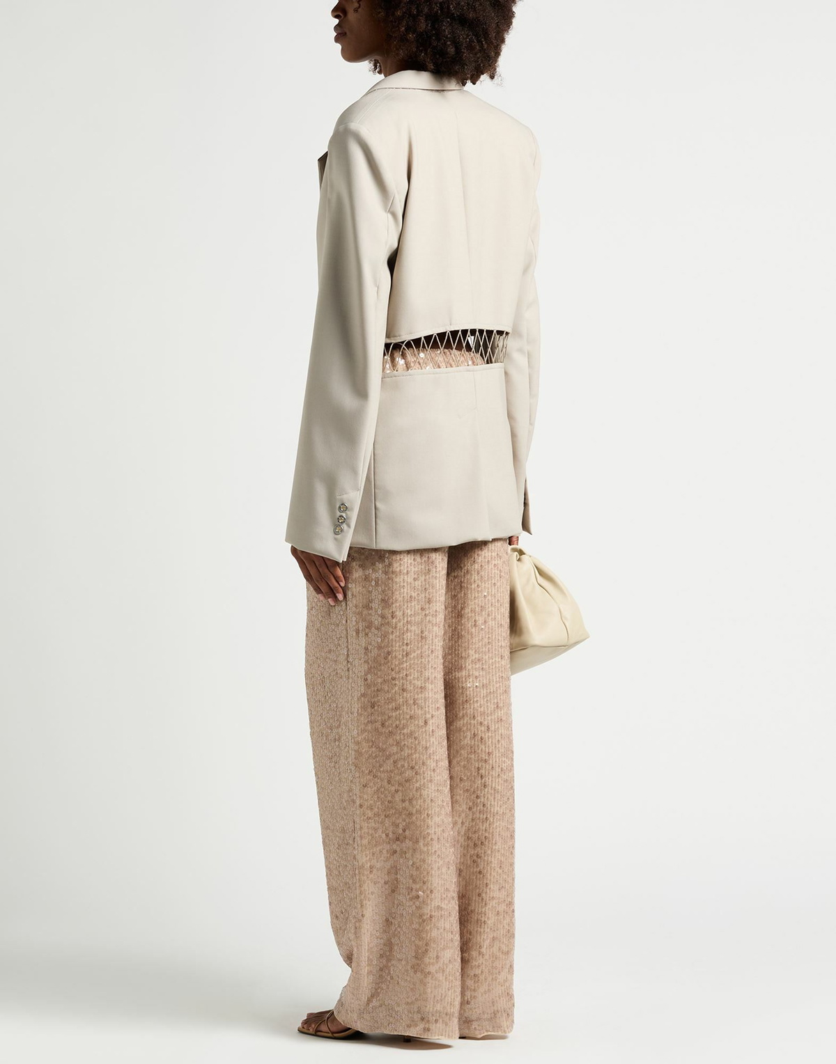 Dion Lee Womens Blazer Light in Grey