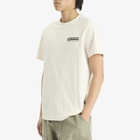 Napapijri Men's Geographic Back Print T-Shirt in White Whisper