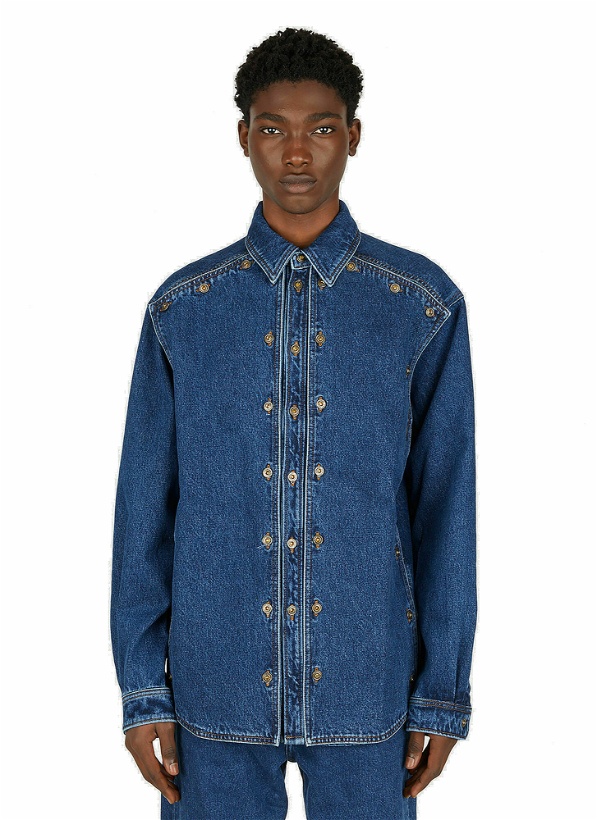 Photo: Panelled Denim Shirt in Blue