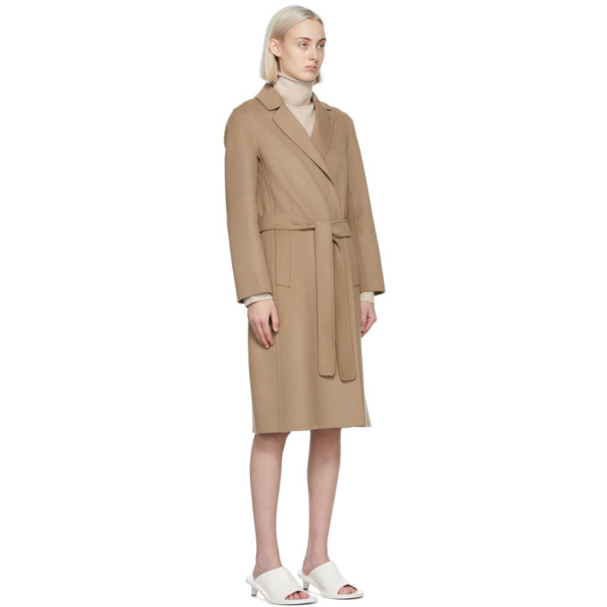 S Max Mara Tan Wool Pauline Coat S Max Mara