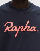 Rapha Men's Cotton Sweatshirt   Large Logo Blue - Mens - Sweatshirts