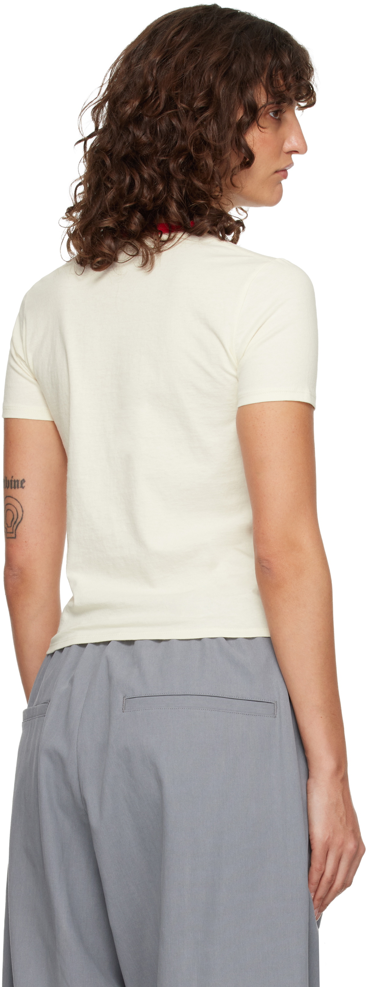 WILLY CHAVARRIA Off-White 'Call Girl' Ringer T-shirt