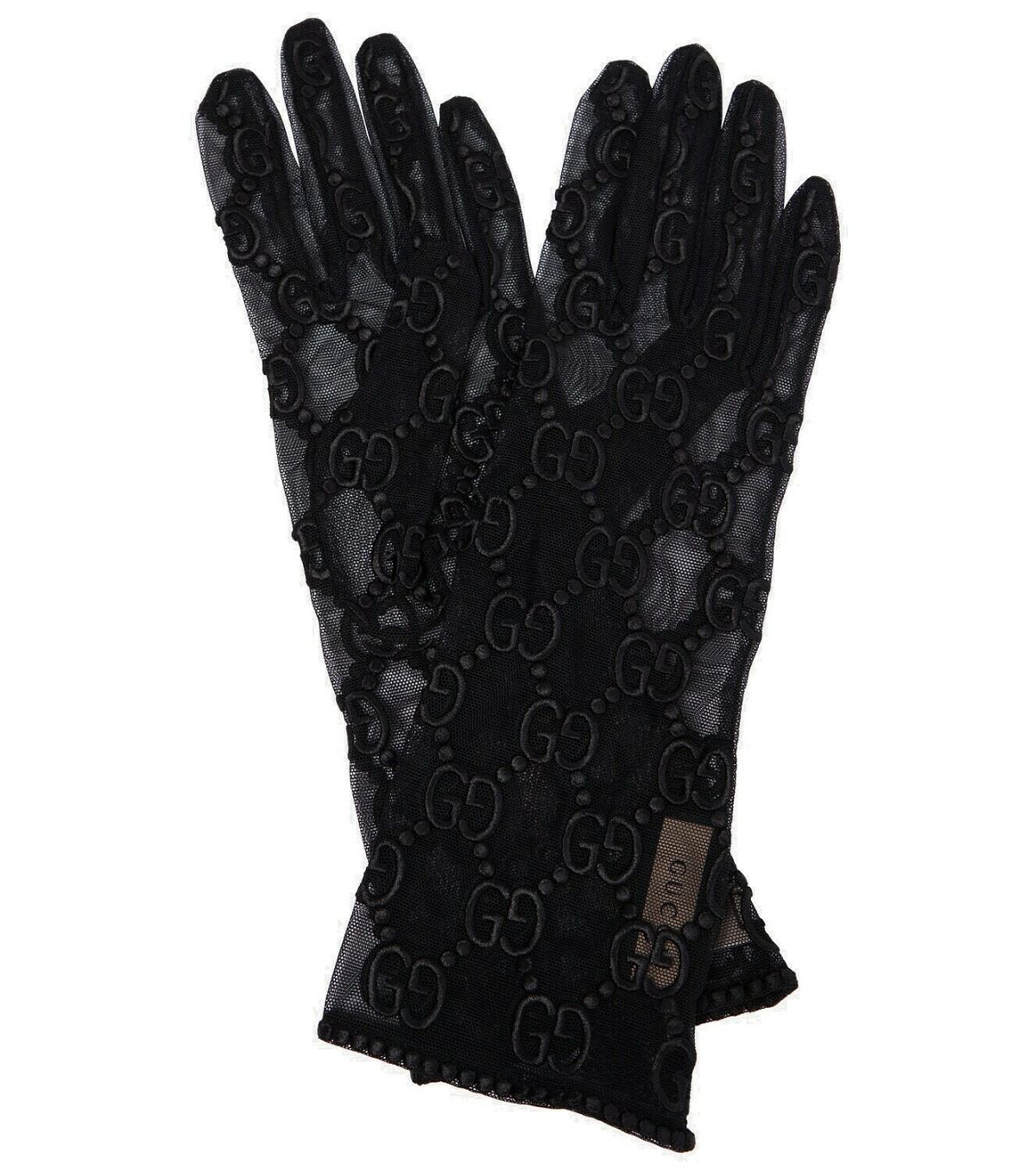 Gucci GG embroidered tulle gloves Gucci