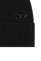 Diesel Beanie with embroidered Oval D patch - Knit caps - Unisex - Black
