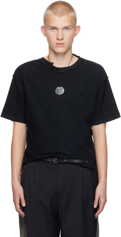 Photo: HODAKOVA Black Asymmetric Split T-shirt