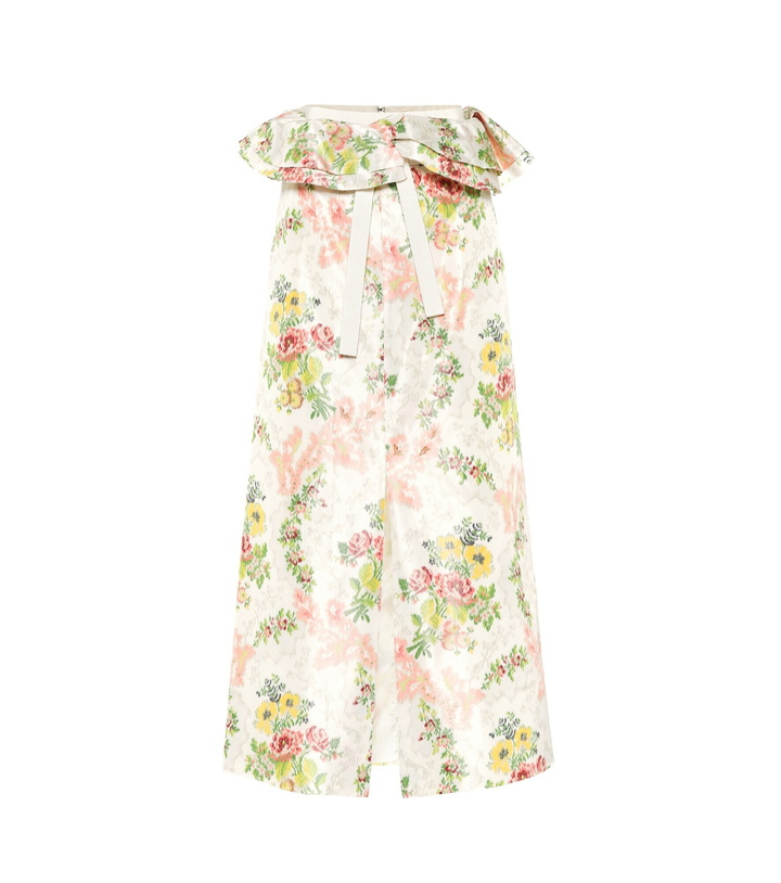 Photo: Brock Collection - Peplum floral silk-blend skirt