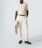 Brunello Cucinelli Ribbed-knit cotton polo sweater