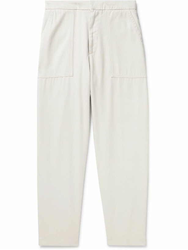 Photo: Officine Générale - Paolo Tapered TENCEL™ Lyocell-Twill Trousers - Neutrals