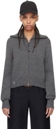 Fax Copy Express Gray Zip Sweater