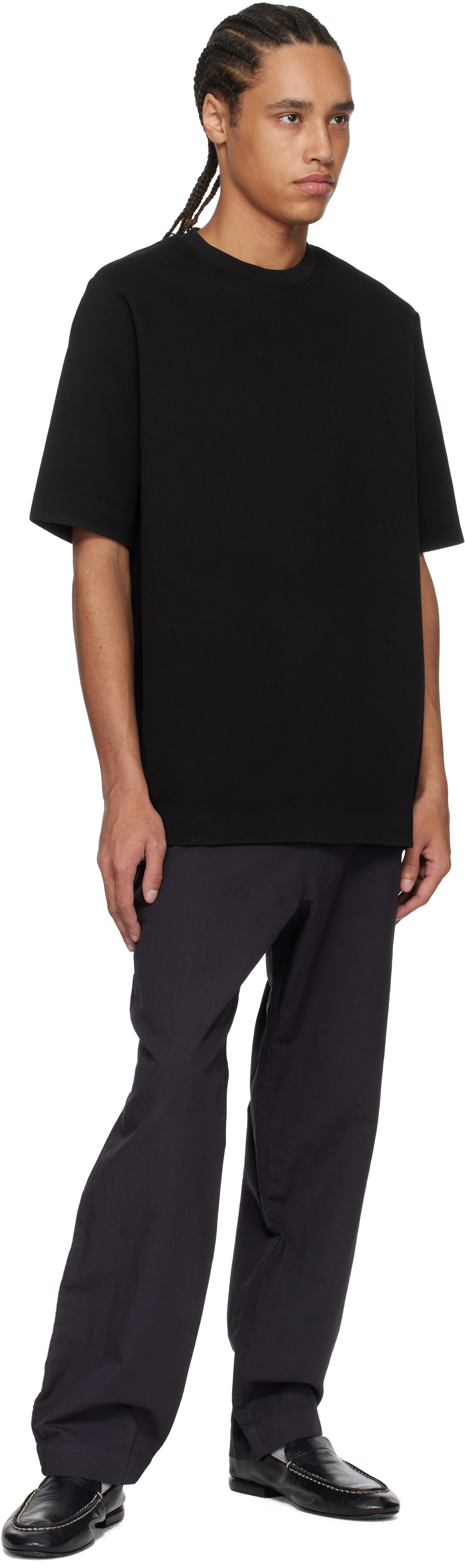 CASEY CASEY Navy Long Chasse Trousers