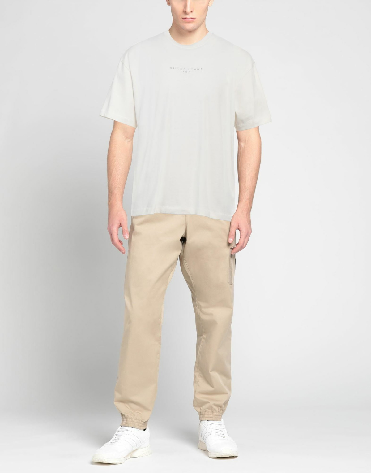 Guess Mens T-shirt Ivory