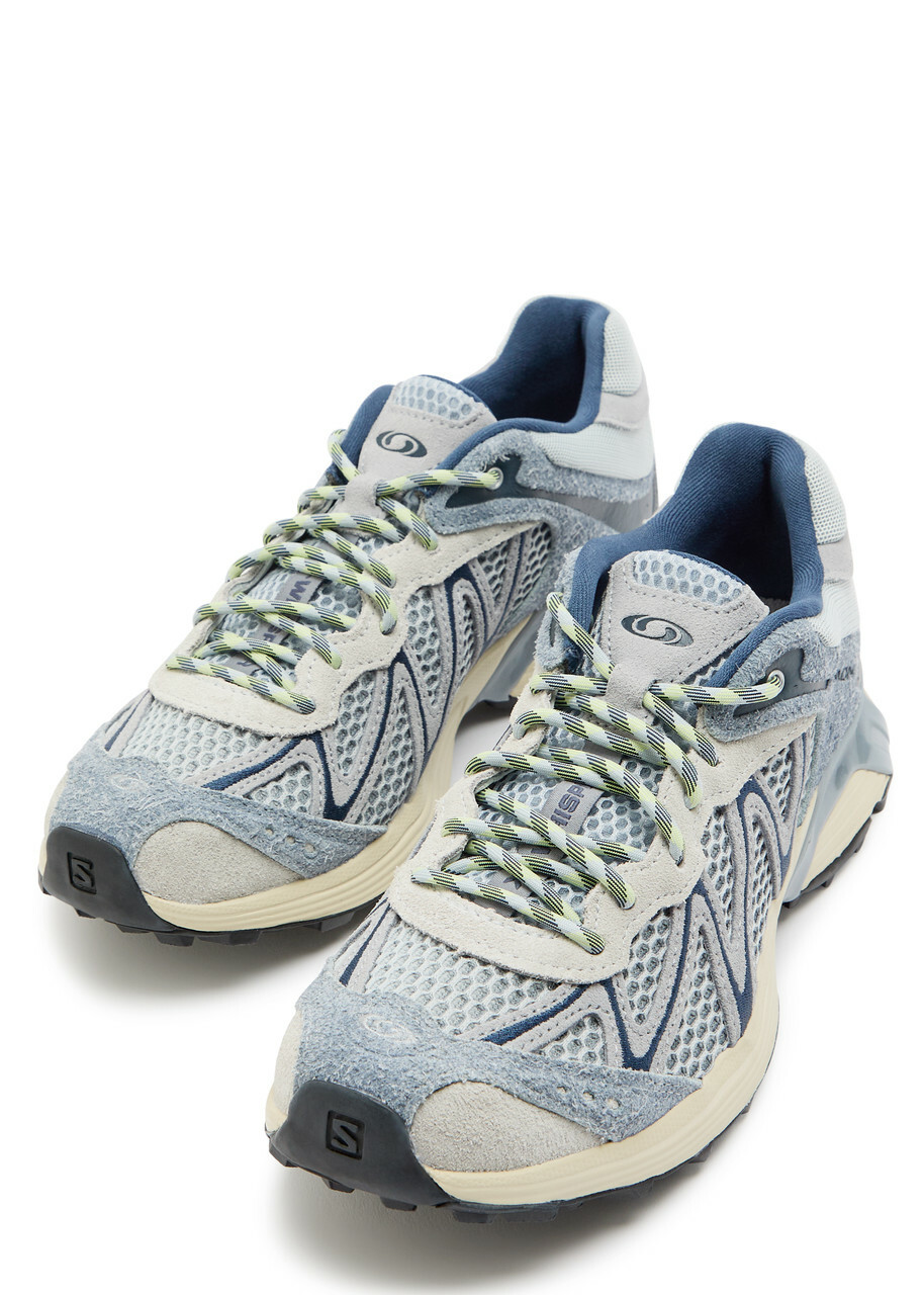 Salomon Xt-whisper Embroidery Panelled Mesh-knit Sneakers Blue