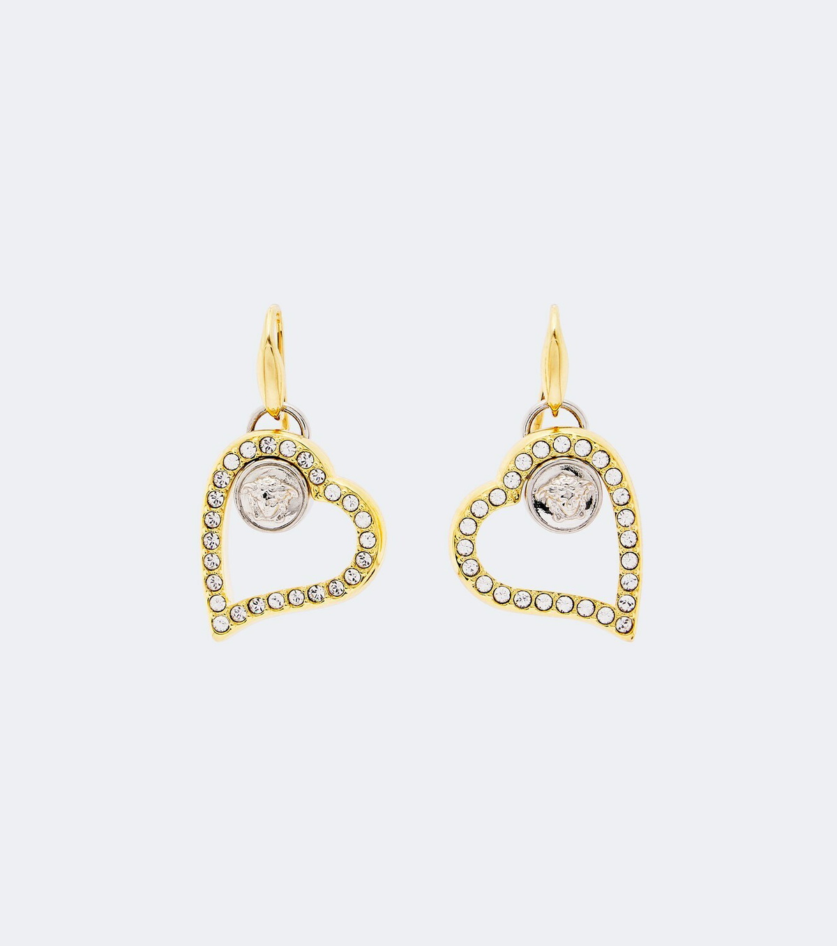 Versace Medusa crystal-embellished drop earrings