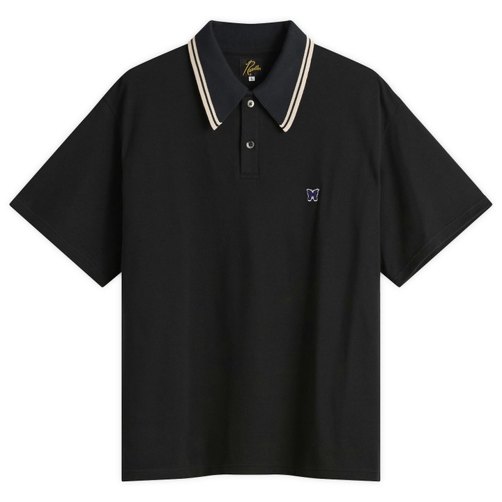 Photo: Needles Men's Pique Polo in Black