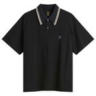 Needles Men's Pique Polo in Black