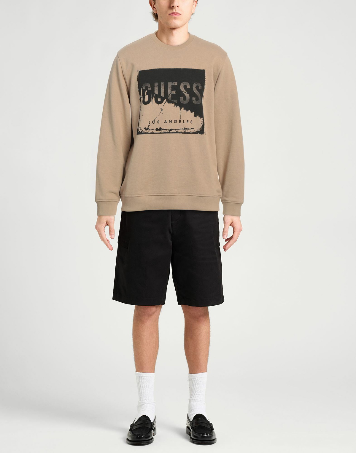Guess Mens Sweatshirt in Beige