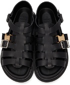 Sacai Black Multi-Belted Sandals