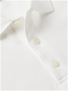 Brioni - Cotton-Piqué Polo Shirt - White