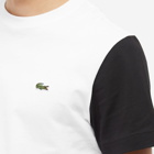 Lacoste Men's Colour Block T-Shirt in White/Neva Lilac/Black