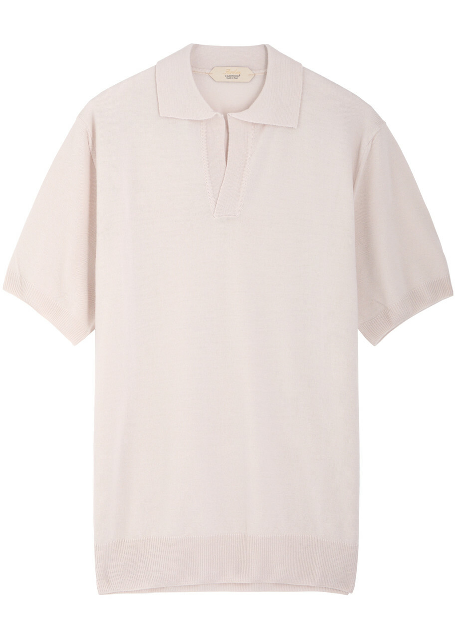 Aurélien Wool Polo Shirt Ecru