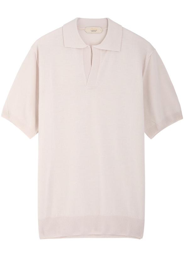 Photo: Aurélien Wool Polo Shirt Ecru
