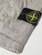 Stone Island - Straight-Leg Logo-Appliquéd Nylon Metal Cargo Shorts - Gray