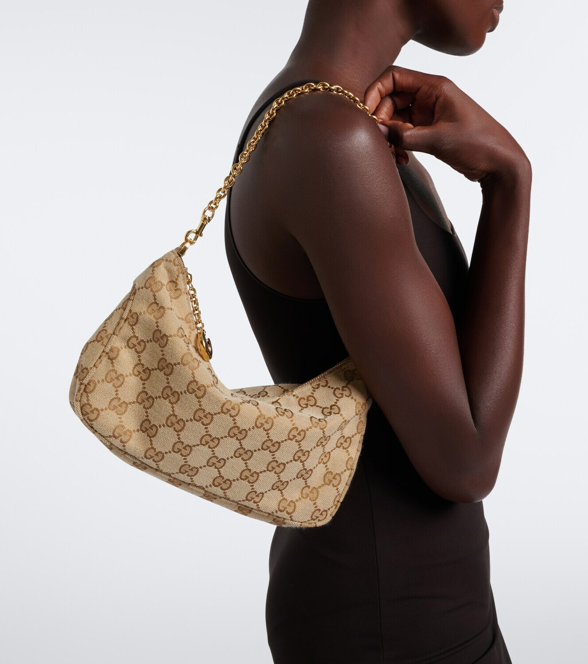 Gucci Lady Lunetta Small GG canvas shoulder bag
