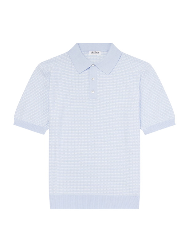 Photo: De Petrillo - Cotton-Jacquard Polo Shirt - Blue