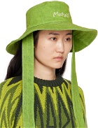 Marni Green Marble Dyed Bleached Bucket Hat