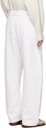 LEMAIRE White Twisted Belted Jeans