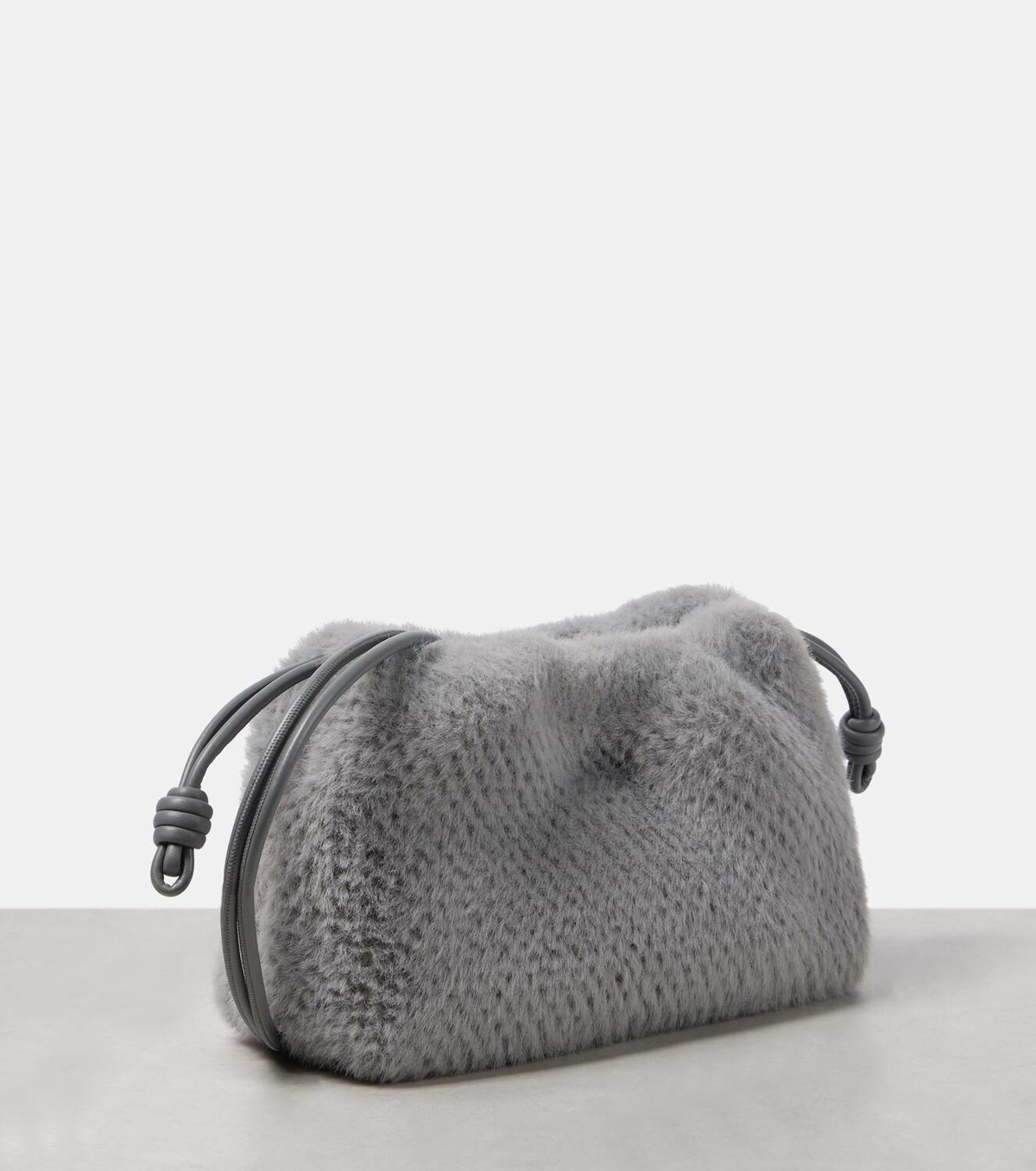 Loewe Flamenco Small faux fur clutch