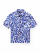 Loro Piana Kids - Printed Linen Shirt - Blue