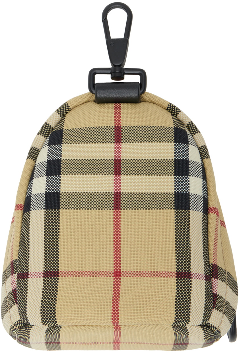 Burberry Beige Check Keychain Burberry