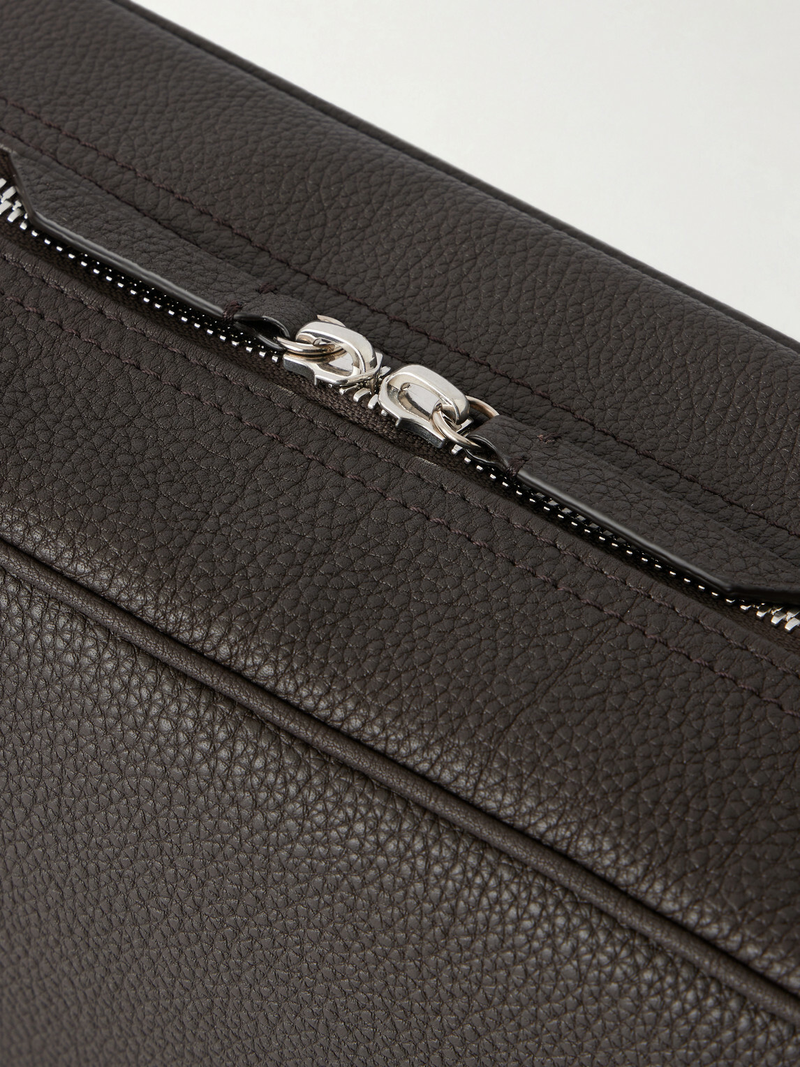 Métier - Full-Grain Leather Wash Bag - Brown