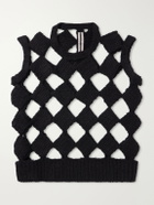 Rick Owens - Macramé Cashmere and Silk-Blend Sweater Vest - Black