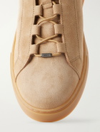 Tod's - Cassetta 04L Shearling-Lined Suede Sneakers - Brown