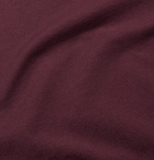 Brunello Cucinelli - Slim-Fit Layered Cotton-Jersey T-Shirt - Burgundy