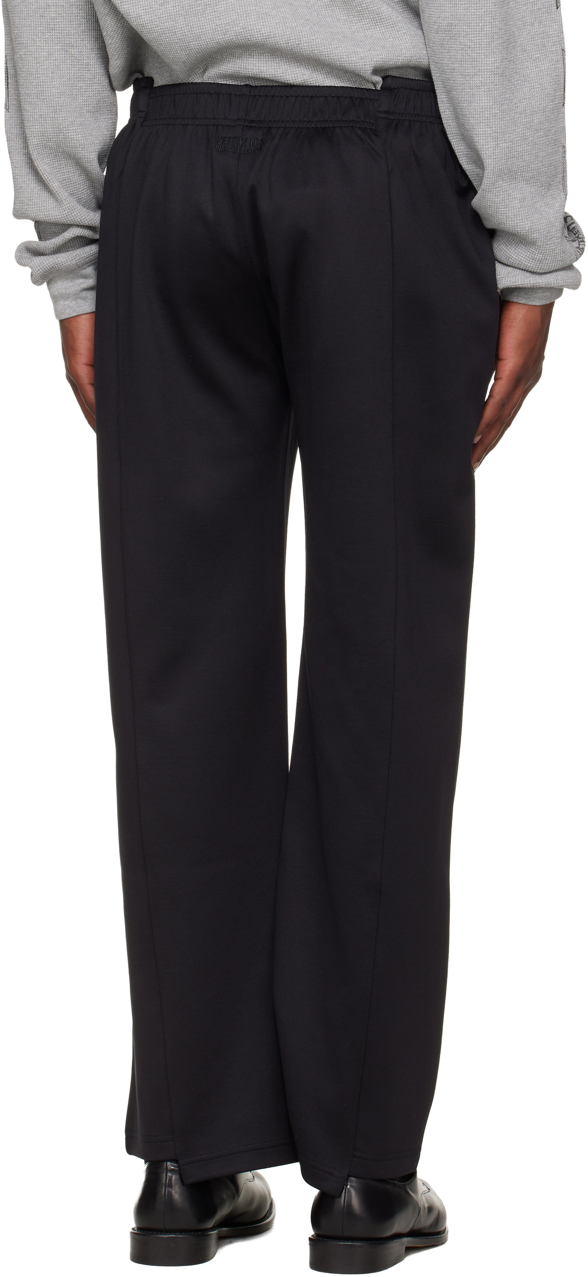 VETEMENTS Black Cut-Up Athletic Sweatpants