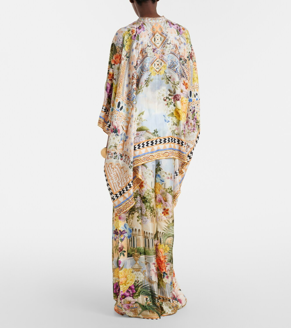 Camilla Printed silk wide-leg pants