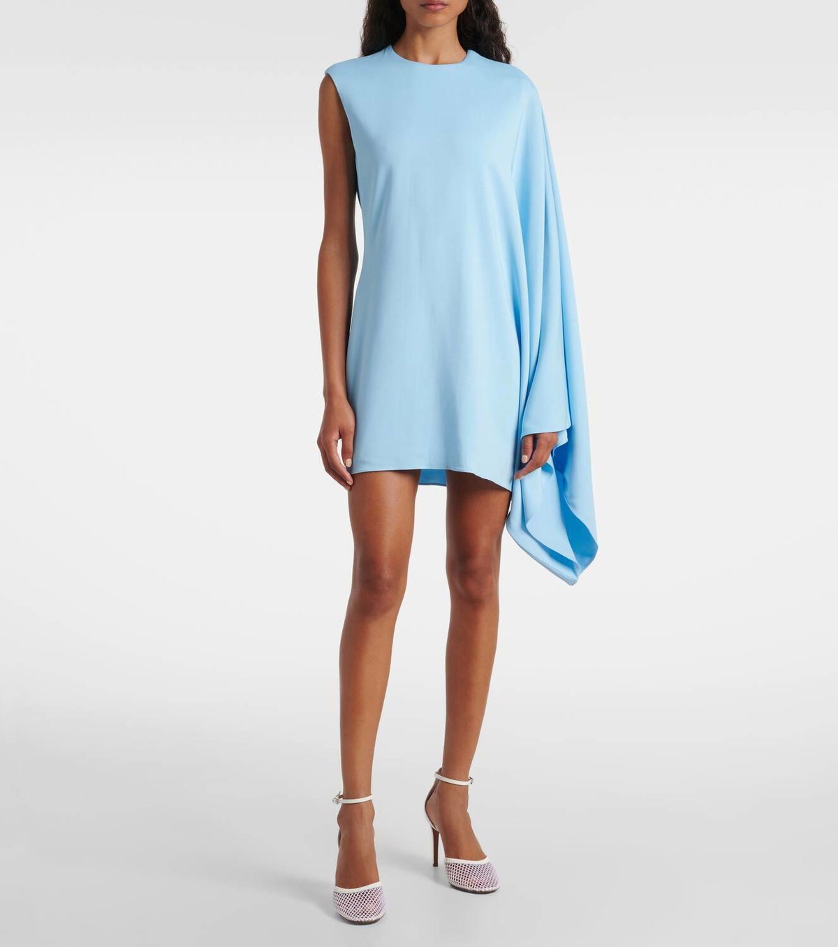 Alaïa Asymmetric draped minidress ALAÏA