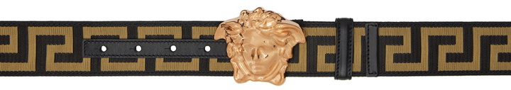 Photo: Versace Black & Gold Greca Medusa Belt