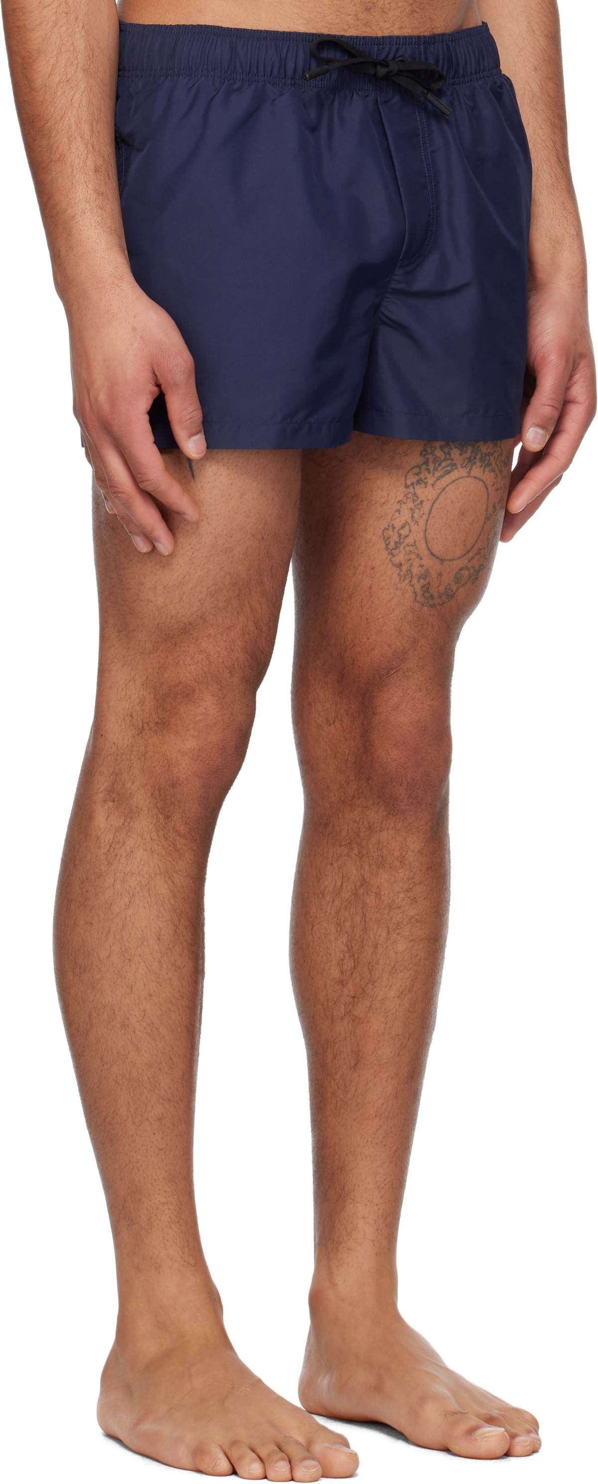 Versace Underwear Navy Embroidered Medusa Swim Shorts