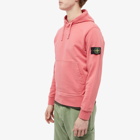 Stone Island Men's Garment Dyed Popover Hoody in Fucsia