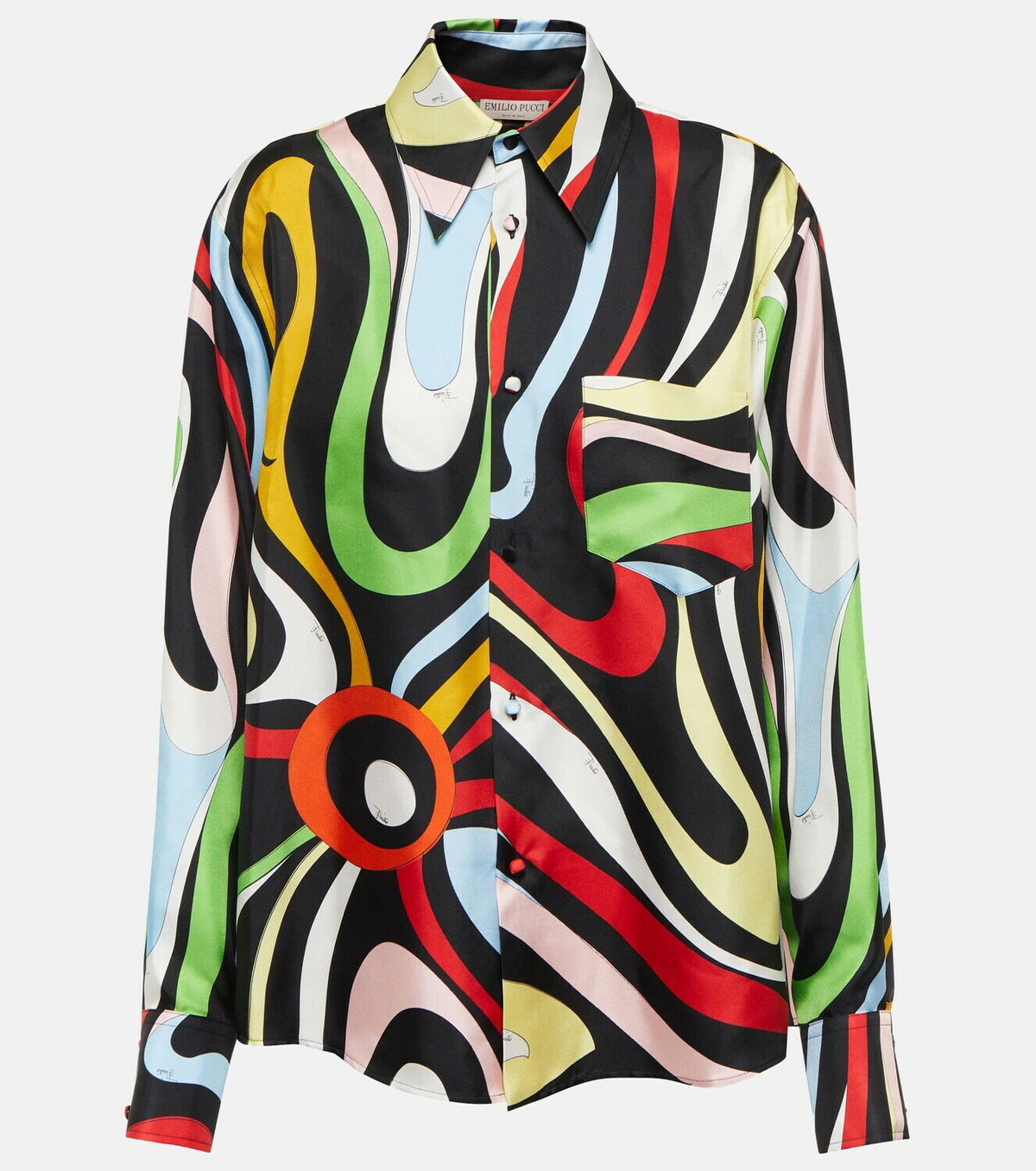 Pucci - Printed silk satin shirt Emilio Pucci