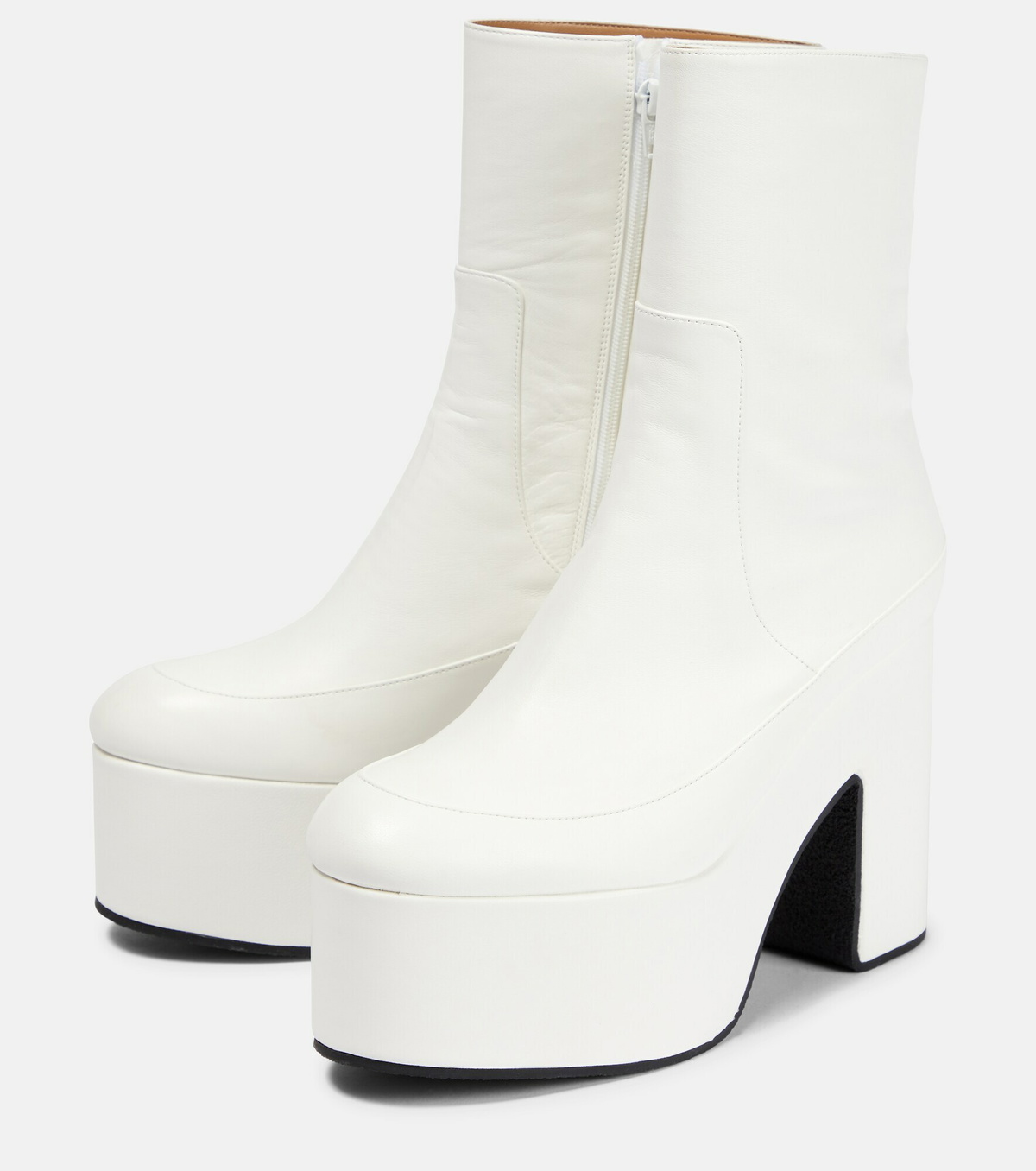 dries van noten leather platform ankle boots