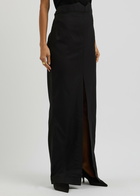 Bettter Paley Reversible Wool-blend Maxi Skirt Black